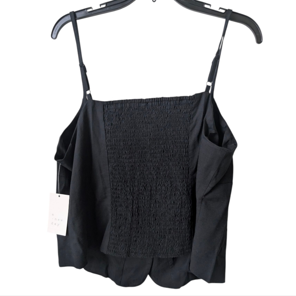 A New Day Black Button-Front Blouse - Picture 3 of 5